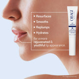 Obagi lip therapy product with text on a close-up of lips and skin.