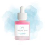 Elume Med Spa Lactic Acid Resurfacing Serum in a pink frosted glass bottle with a white dropper cap.